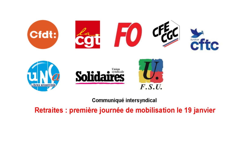 Retraites première journée de mobilisation le 19 janvier CFTC Groupe BY